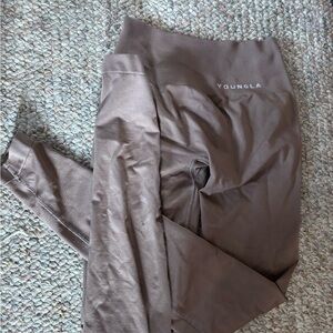 YoungLA Brown Leggings Size Small